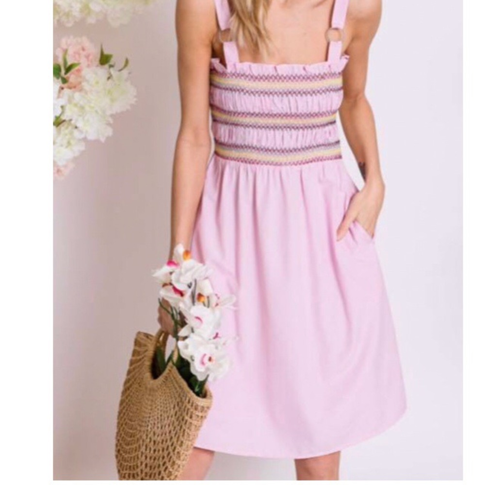 Pink & White Sumner Dress